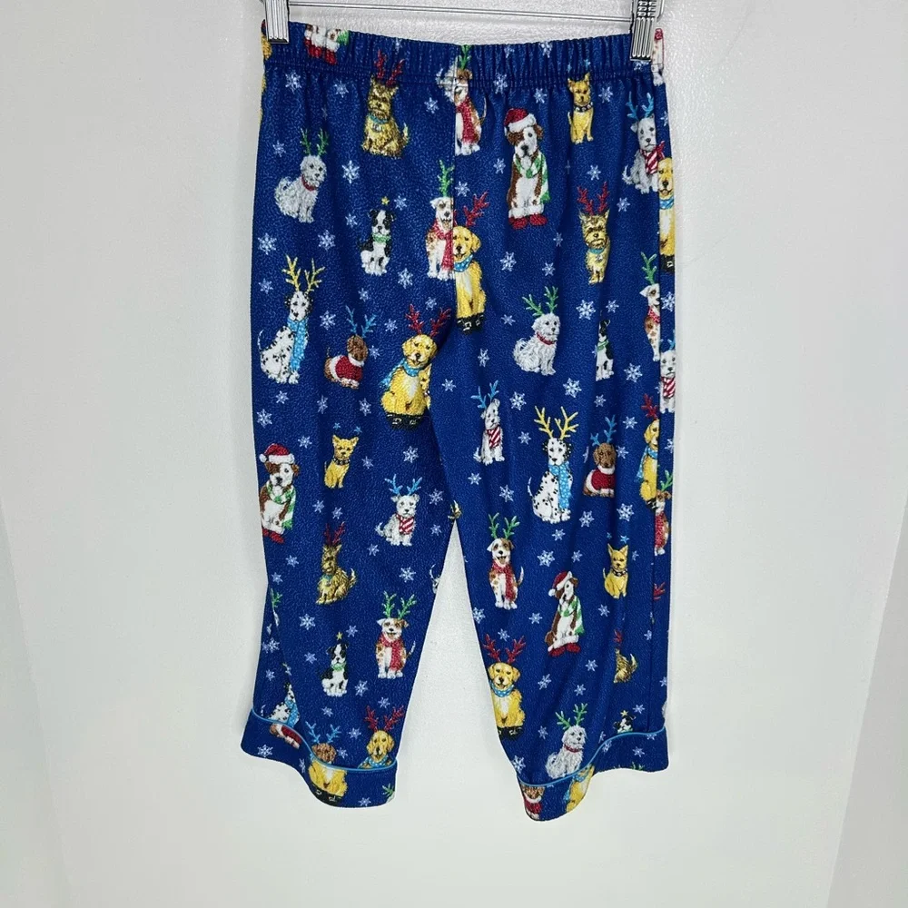 Nick & Nora Kids Winter Holiday Dog Pajamas Size Small 6/7 Cozy Winter Christmas